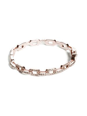 Rhinestone Chain-Link Bangle Bracelet