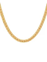 Gold-Tone Curb Chain Link Necklace