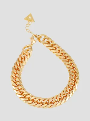 Gold-Tone Curb Chain Link Bracelet