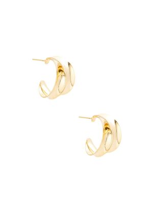 14KT Gold-Plated Double Hoop Earring