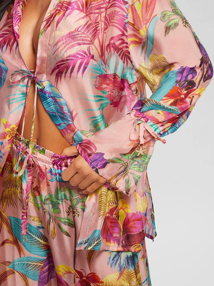 Silk-Blend Swim Cover-Up