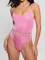 Belted One-Piece Swimsuit