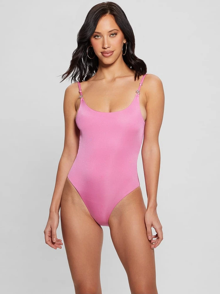 Belted One-Piece Swimsuit