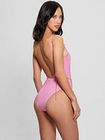 Belted One-Piece Swimsuit