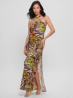 Ring Printed Maxi Dress