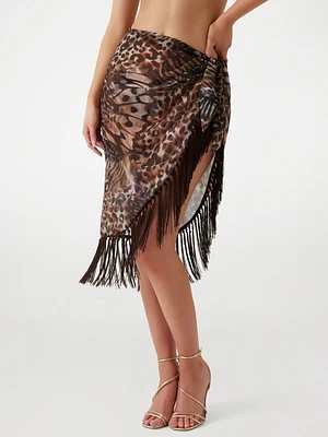 Eco Printed Sarong Swim Cover-Up