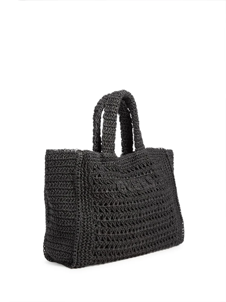 Crochet Logo Beach Bag