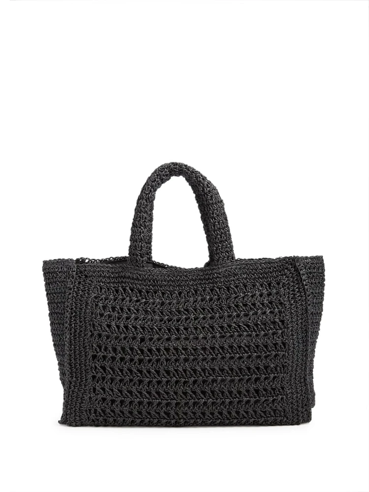 Crochet Logo Beach Bag