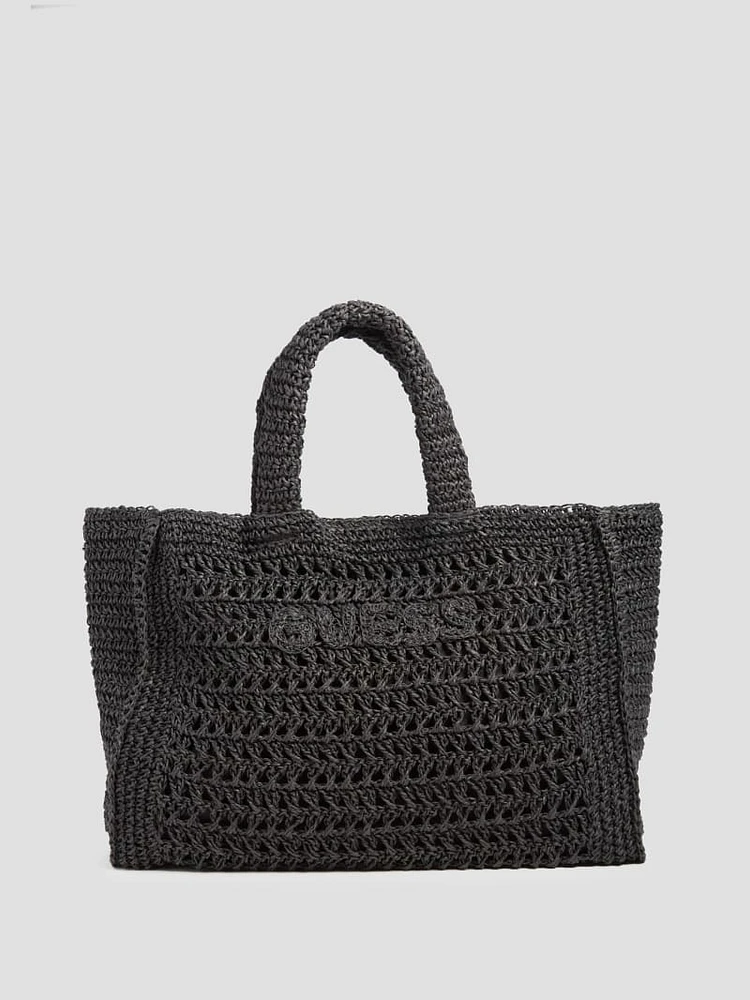 Crochet Logo Beach Bag