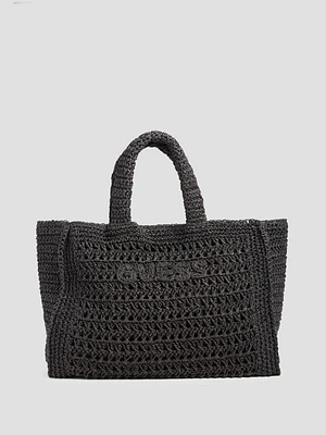 Crochet Logo Beach Bag
