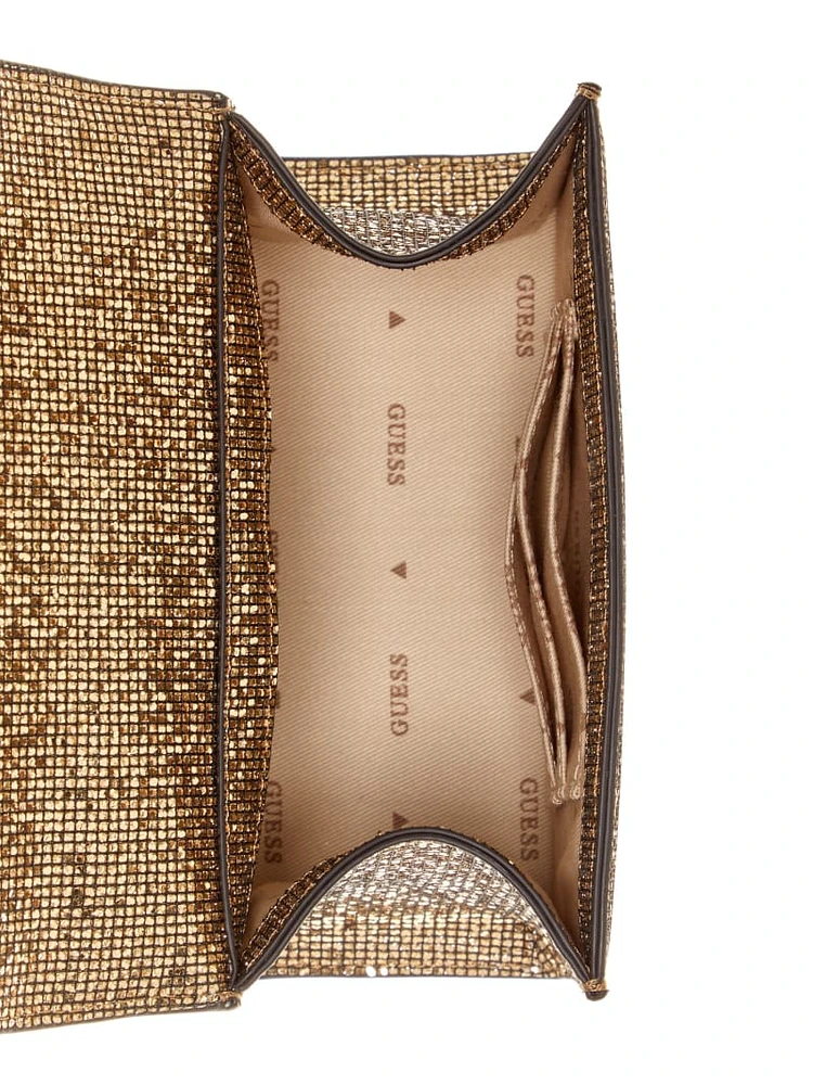 Zalina Mini Glitter Top-Handle Bag