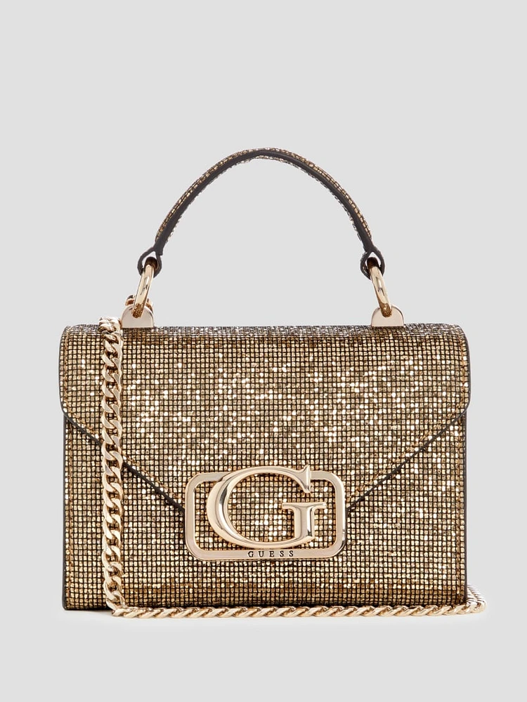 Zalina Mini Glitter Top-Handle Bag