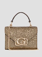 Zalina Mini Glitter Top-Handle Bag