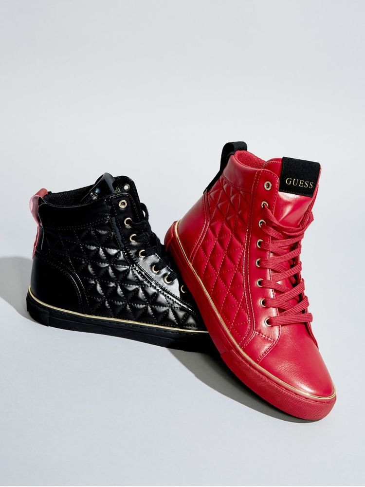 Melo Quilted High-Top Sneakers