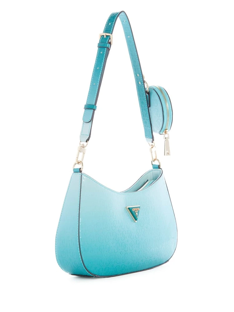 Guess Shoulder Bags 2023 - Green Desideria faux leather Womens
