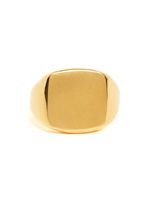 Gold-Tone Stainless Steel Signet Ring 