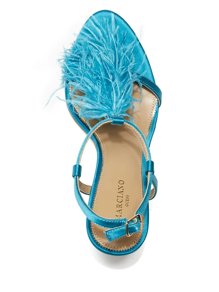 Reyon Feather Satin Heel