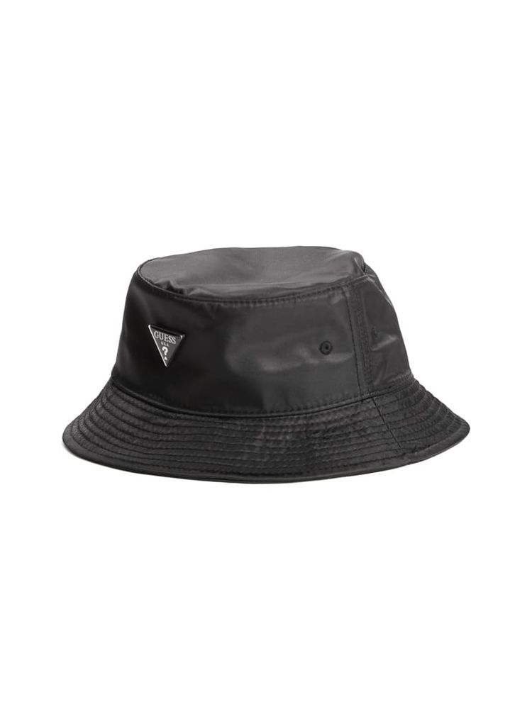Logo Emblem Nylon Bucket Hat