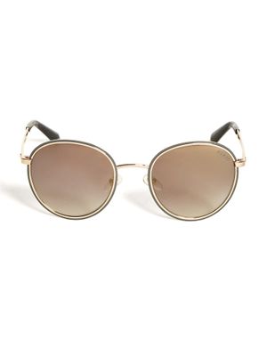 Round Metal and Enamel Sunglasses