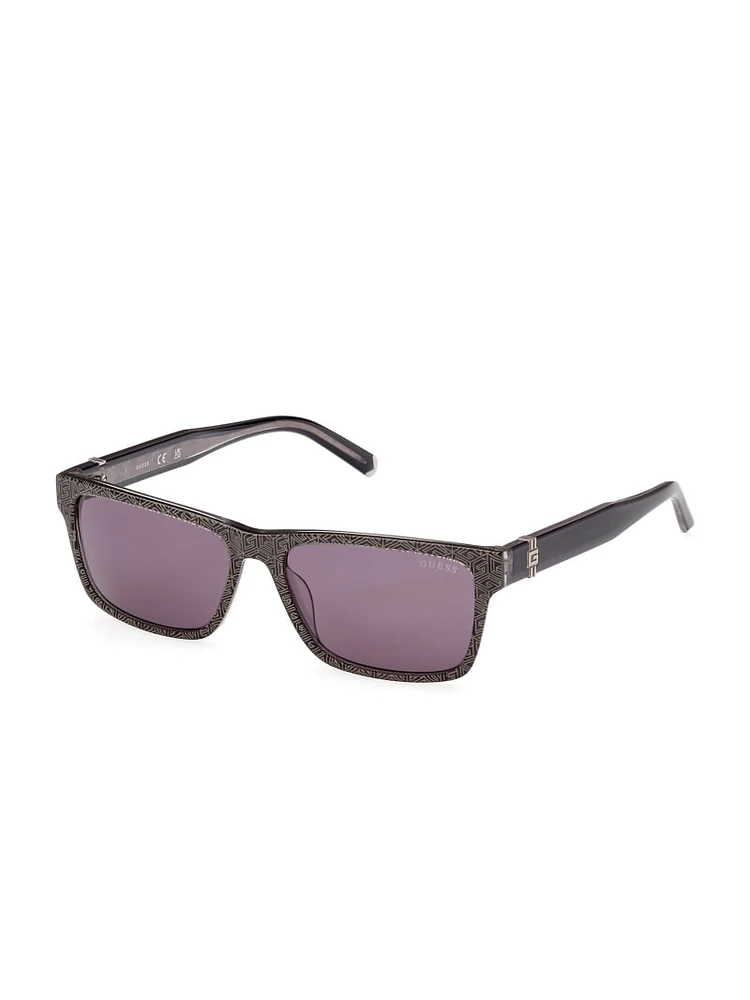 Myles Plastic Square G Cube Sunglasses