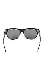 Square Logo Print Plastic Sunglasses