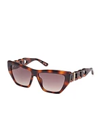 Cat-Eye Chain-Link Sunglasses