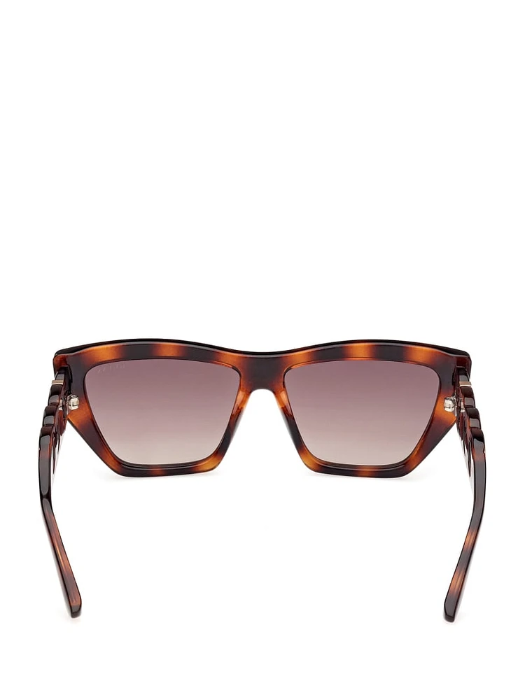 Cat-Eye Chain-Link Sunglasses