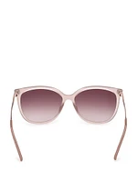 Plastic Round Cat-Eye Sunglasses