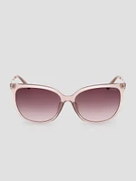 Plastic Round Cat-Eye Sunglasses