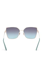 Metal Geometric Butterfly Sunglasses
