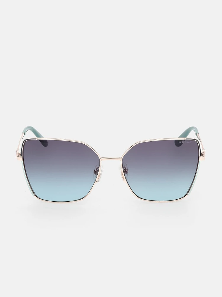 Metal Geometric Butterfly Sunglasses