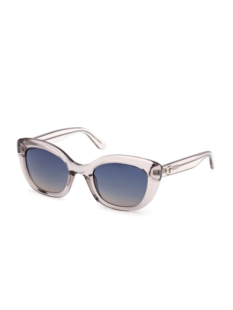 Bubble Cat-Eye Plastic Sunglasses