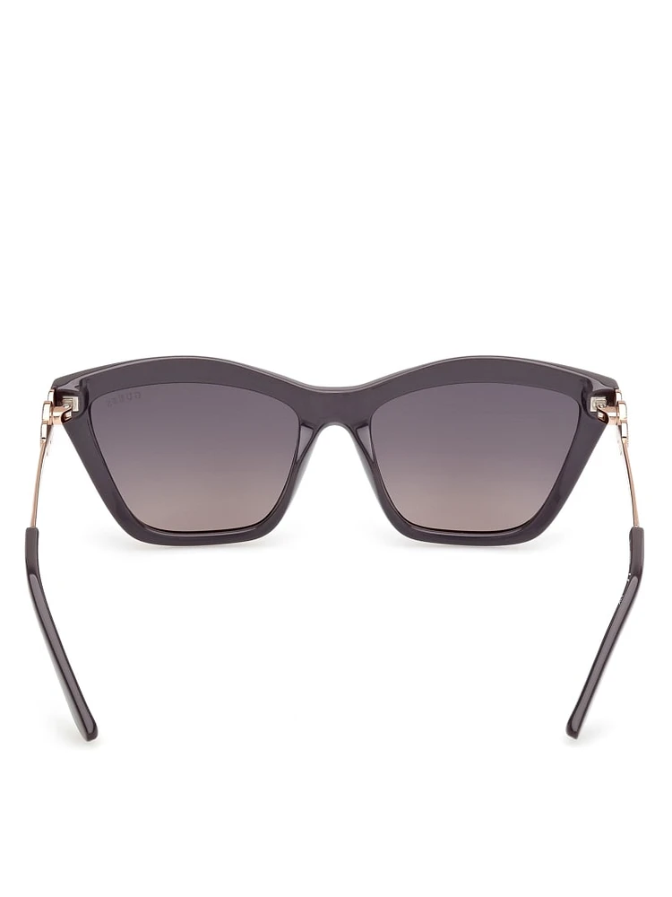 Cat-Eye Signature Plastic Sunglasses