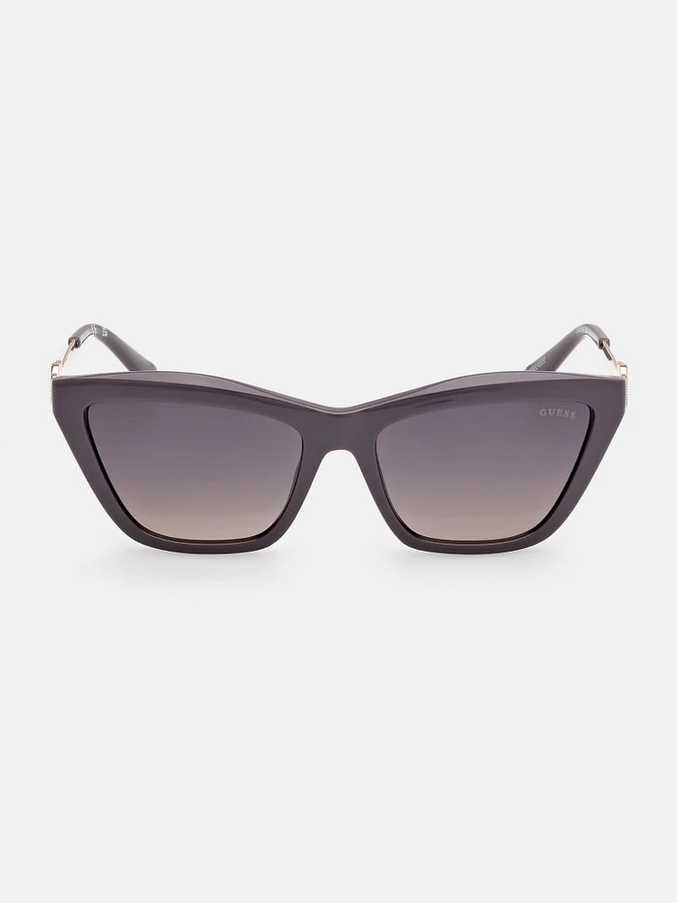 Cat-Eye Signature Plastic Sunglasses