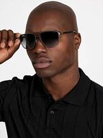 Metal Aviator Sunglasses