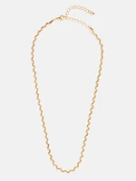 Wavy Gold-Tone Chain Necklace