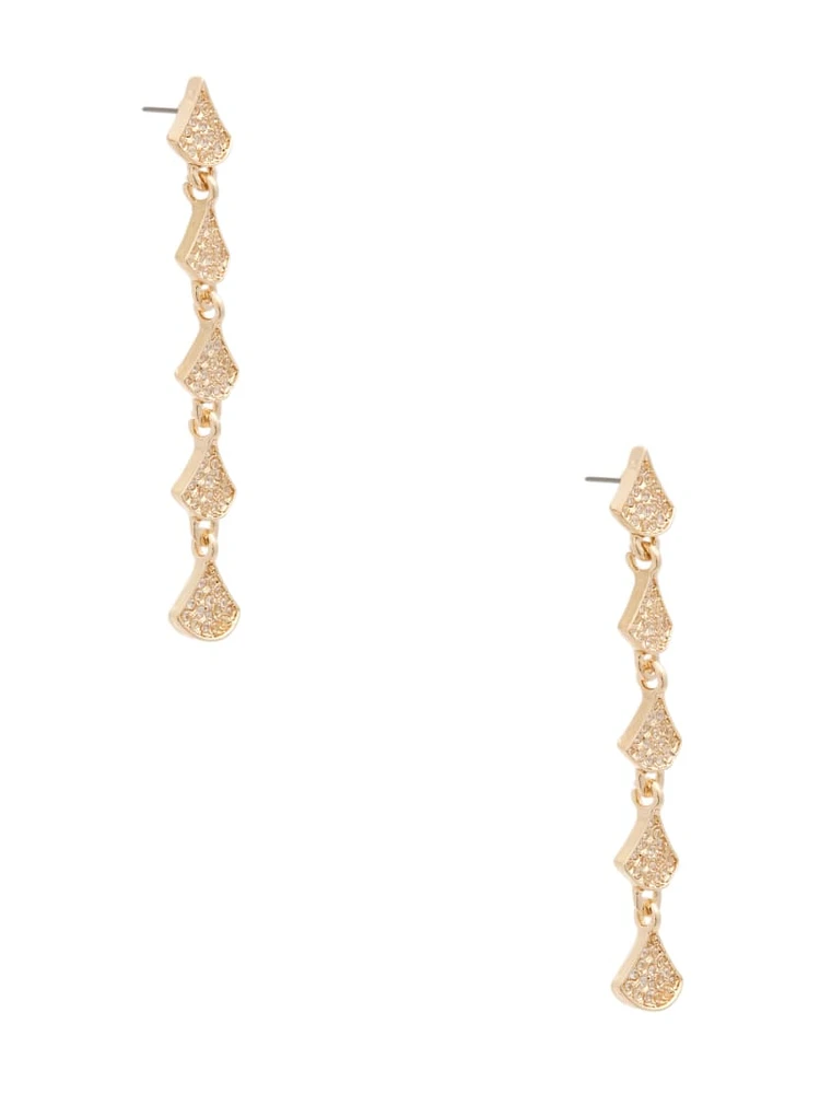 Cascading Linear Crystal Earrings