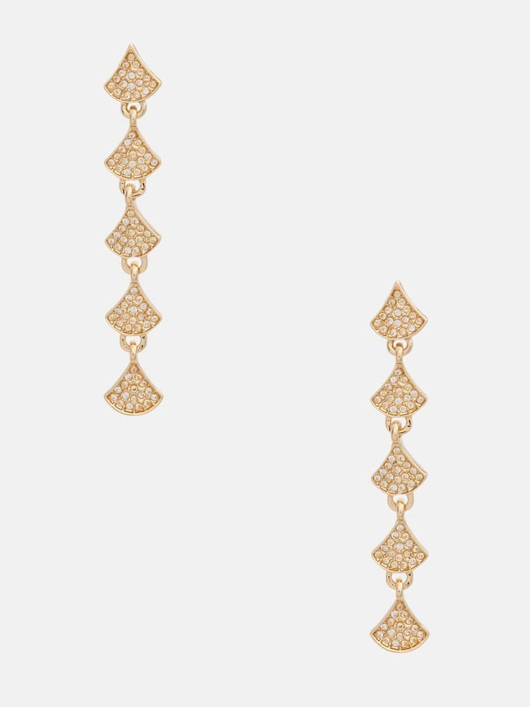 Cascading Linear Crystal Earrings