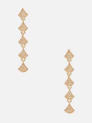 Cascading Linear Crystal Earrings