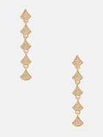 Cascading Linear Crystal Earrings
