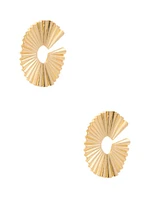 Textured Disc Stud Earrings