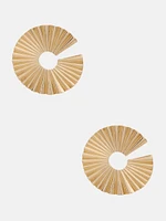 Textured Disc Stud Earrings