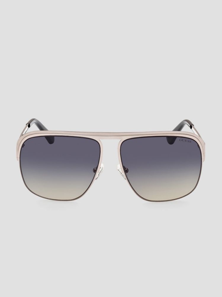 Oversized Metal Aviator Sunglasses