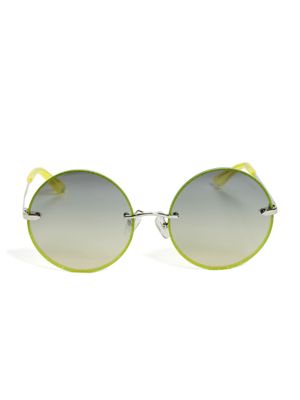 Greyson Glitter Trim Round Sunglasses