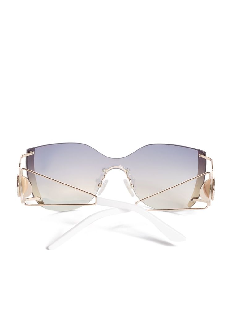 Mirrored Rimless Cateye Sunglasses