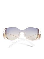 Mirrored Rimless Cateye Sunglasses