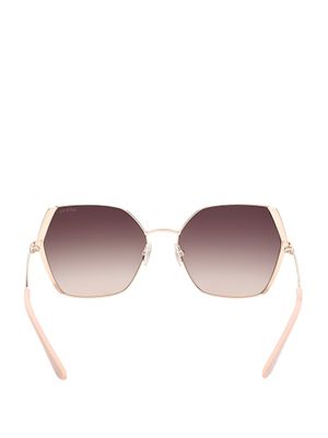 Oversized Metal Geometric Sunglasses