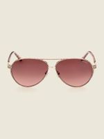 Animal Print Aviator Sunglasses