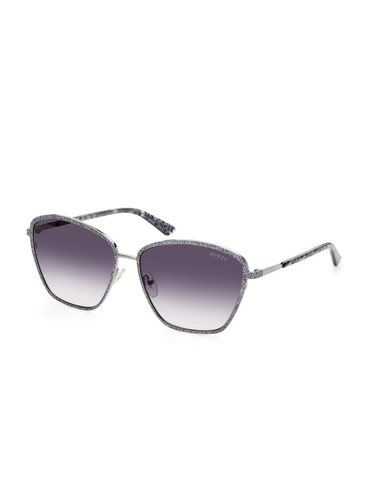 Oversized Metal Cat-Eye Sunglasses