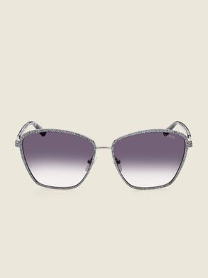 Oversized Metal Cat-Eye Sunglasses